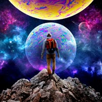 紫星映月